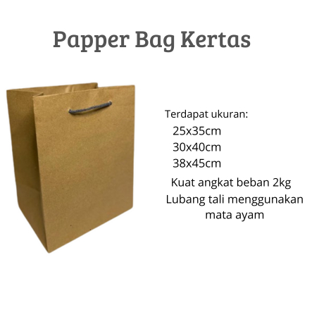 

Papper Bag Coklat Polos Jumbo Ukuran 38x45 | Minimal Order 10pcs