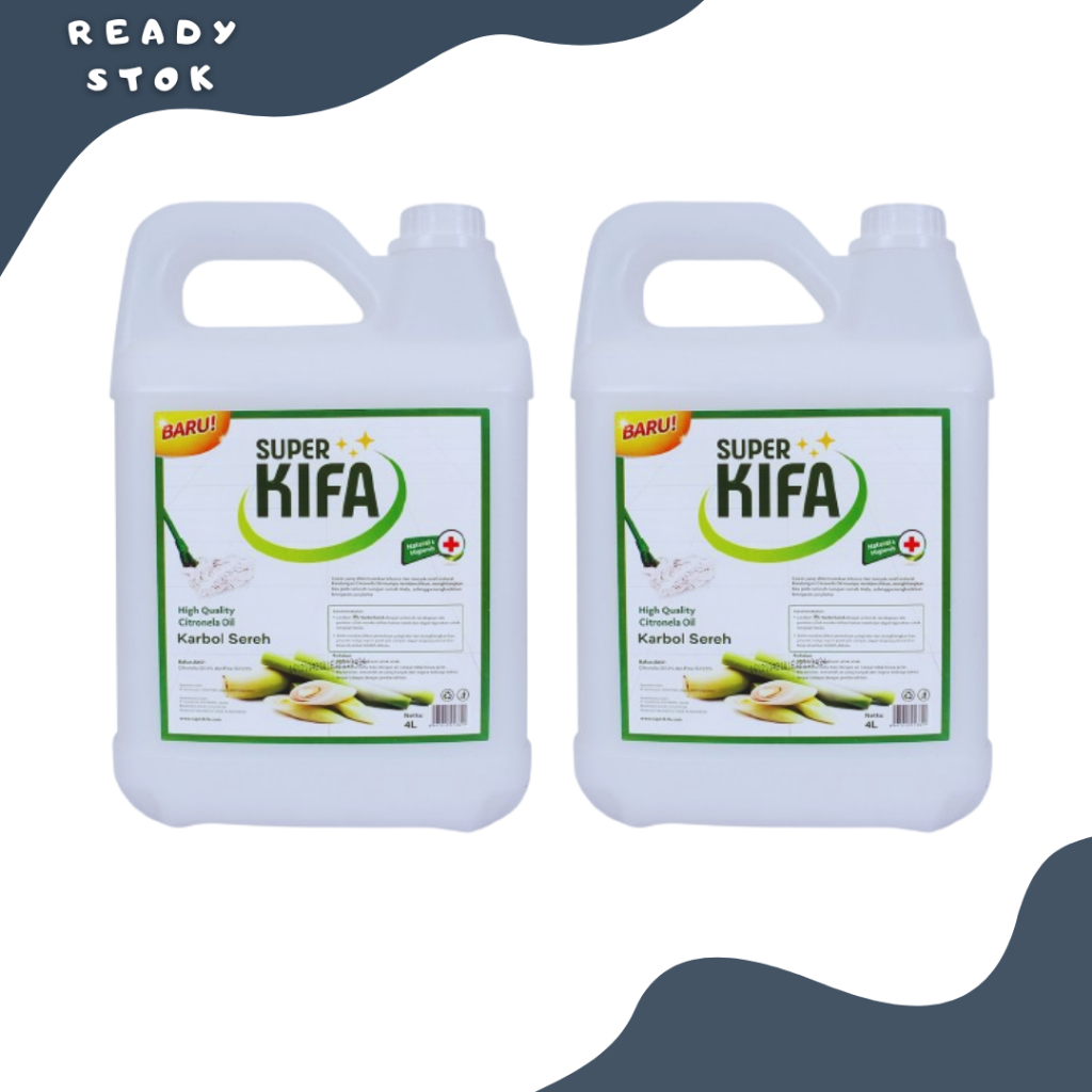 SUPER KIFA KARBOL SEREH JERIGEN 4L / SUPER KIFA KARBOL SEREH JIRIGEN 4L / PEMBERSIH LANTAI ( PCS )