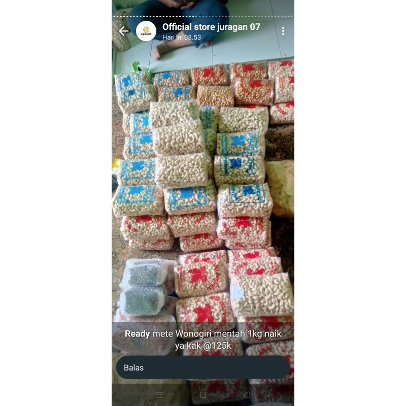 

mete mentah Wonogiri/kg