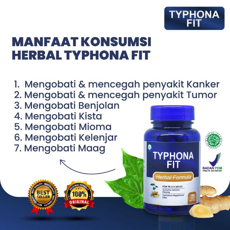 OBAT TYPHONA FIT OBAT HERBAL UNTUK TUMOR, KISTA, MIOM, KANKER PAYUDARA, SERVIK