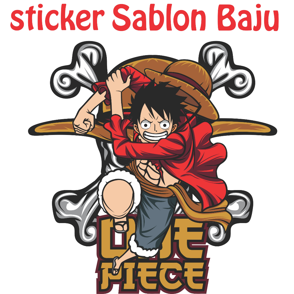 

Stiker Kain Sablon Setrika Baju Gambar One Piece