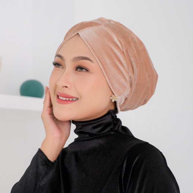 Winonamodest - HJ Velvet Instant Turban | Turban Instant Bludru Super Premium