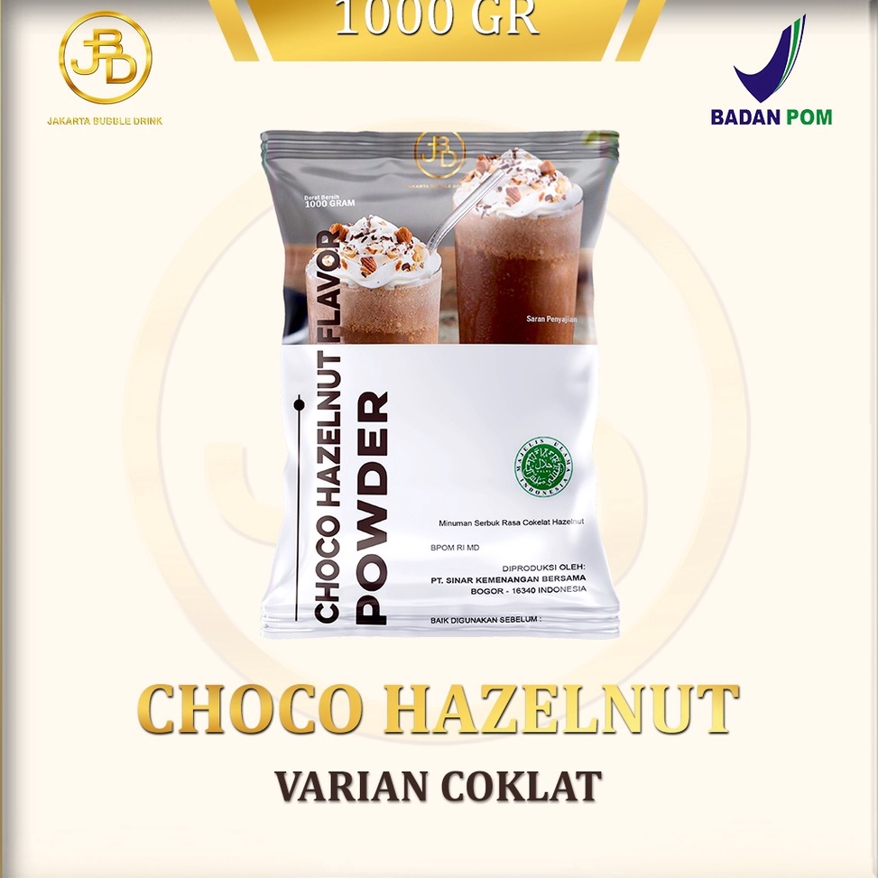 

UIA697 PROMO ALE Bubuk Minuman Premium CHOCO HAZELNUT Jakarta Bubble Drink BPOMHALAL