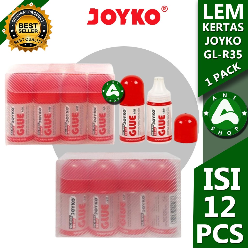 

LEM KERTAS JOYKO GLUE GL-R35 35 ML 1 PACK ISI 12 PCS ani shopp