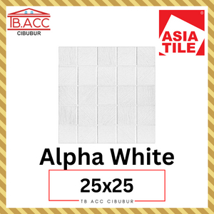Keramik Lantai Kamar Mandi Asia Tile 25x25 Alpha White