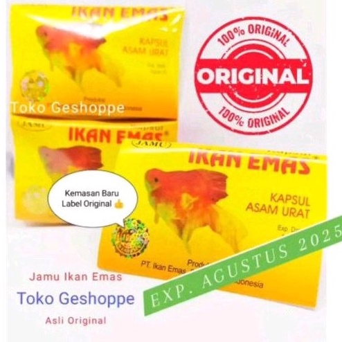 

KXQ595 Free Ongkir Jamu Asam urat pegal linu cap Ikan emas