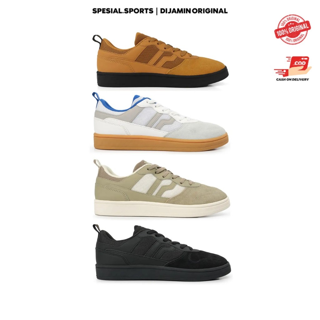 Piero JORGE All warna- Olive Cream - Sepatu Casual Sneakers Original