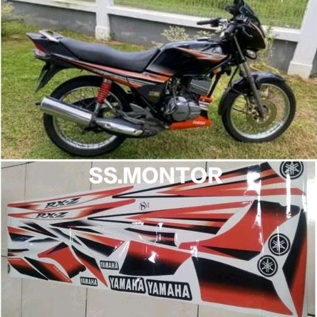 STRIPING STIKER LIS RXZ CATALYZER HITAM LIS OREN