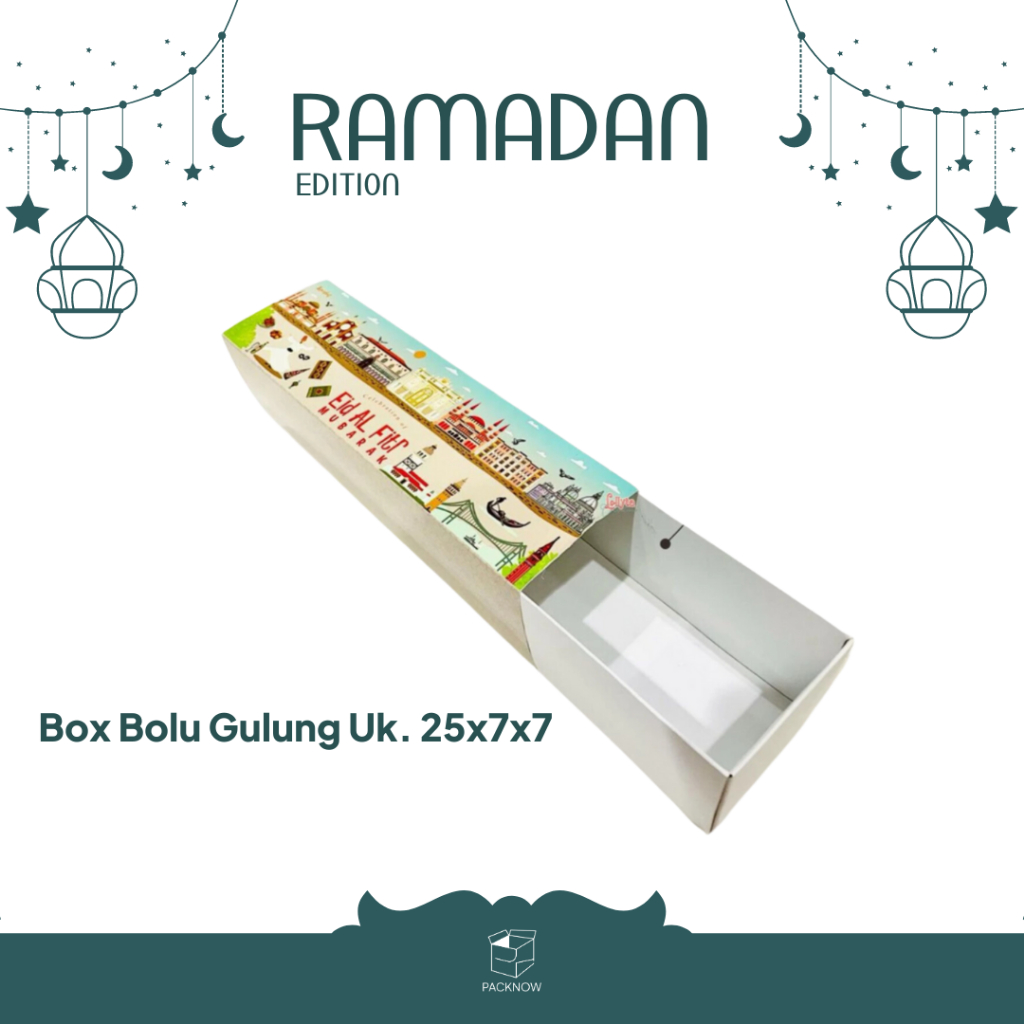 

BOX RAMADAN LEBARAN KARDUS BOLU GULUNG 25X7X7 / BOX LAPIS LEGIT GULUNG ISTANBUL