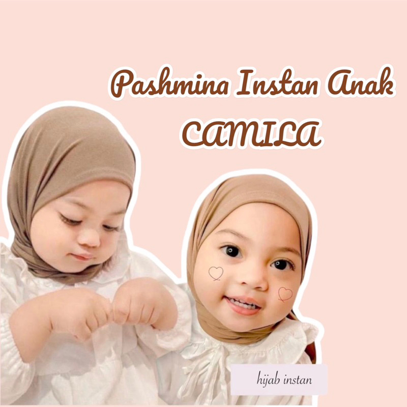 ( PASHTAN CAMILA ) PASHMINA INSTAN ANAK CAMILA JILBAB INSTAN ANAK
