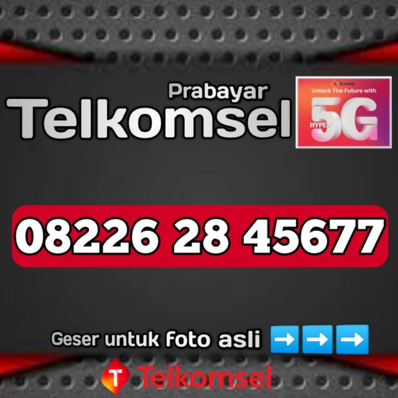 Nomor cantik 4567 kartu perdana Telkomsel prabayar
