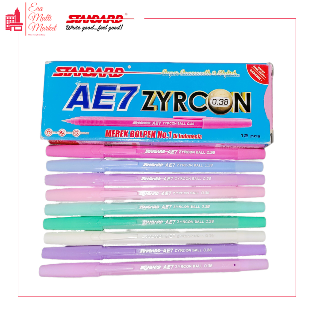 

Pena Standard AE7 Zyrcon 0,38 mm / Pulpen 1 pcs Tinta Warna Biru