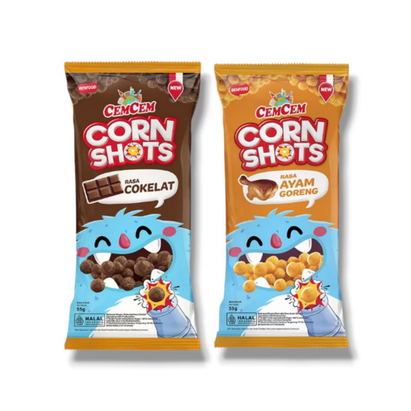 

Cemcem Corn Shots Snack Cokelat 55g