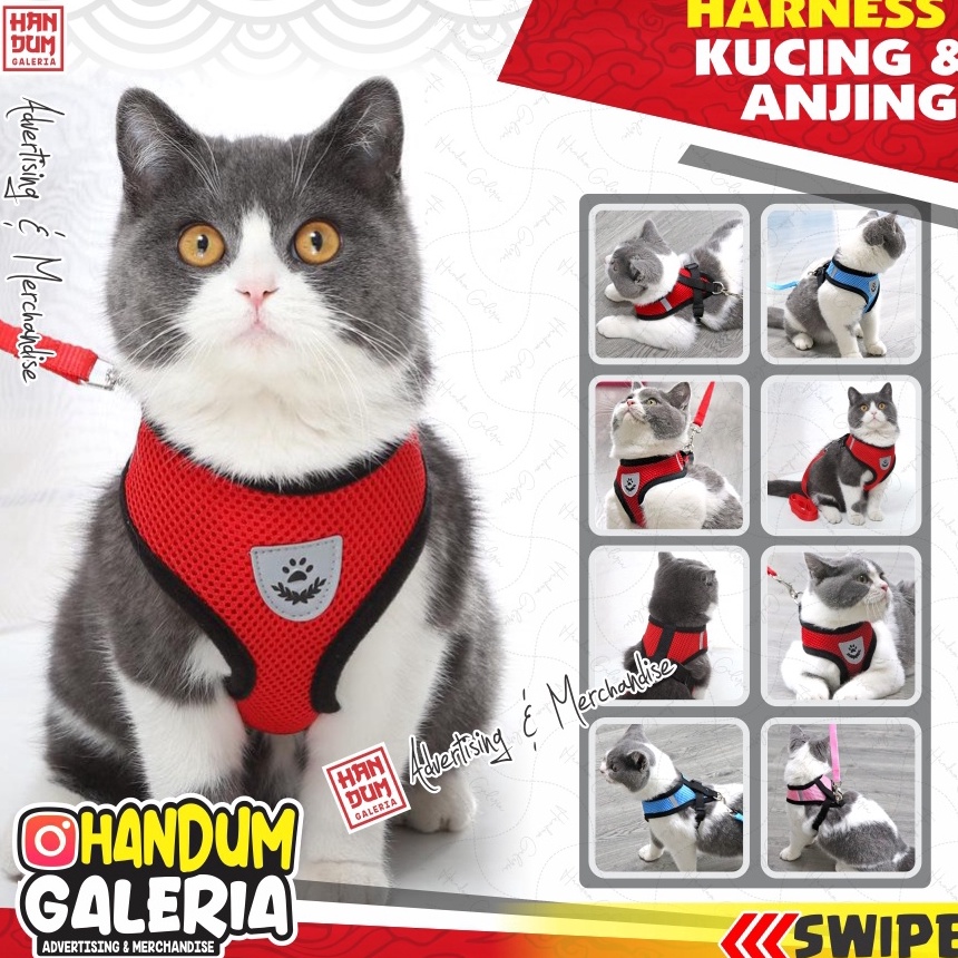 Beli Satu Gratis Satu HARNESS KUCING  ANJING BISA JUGA UNTUK HEWAN PELIHARAAN LAIN  bandul gantungan