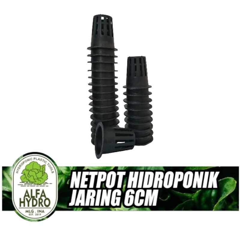 Netpot Hidroponik tinggi 6cm Warna Hitam - Netpot murah - Netpot bagus - Netpot terlaris