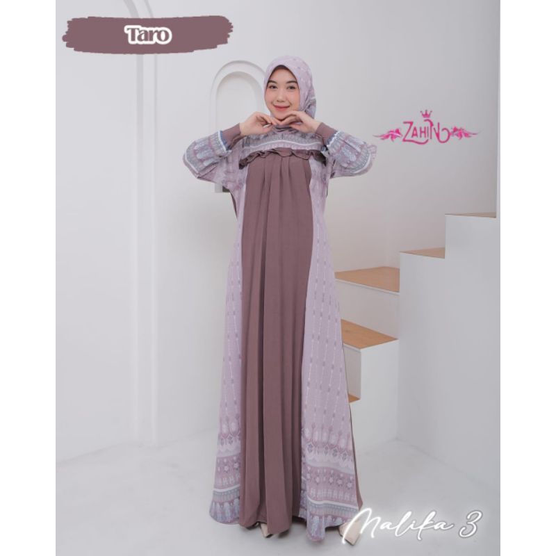 GAMIS MALIKA SET HIJAB ORI Zahin /Gamis set hijab malika