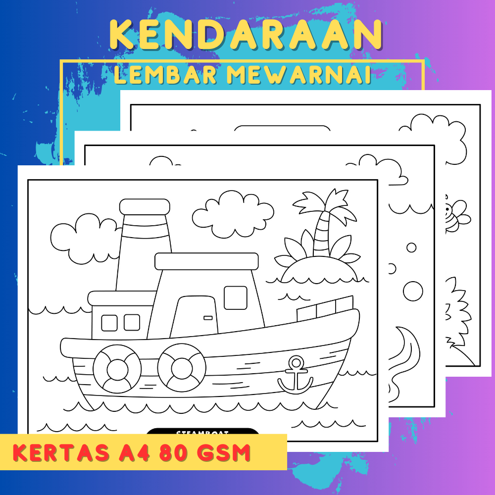 

DIY Coloring Page / Lembar BELAJAR Mewarnai Sketsa TEMA DINO