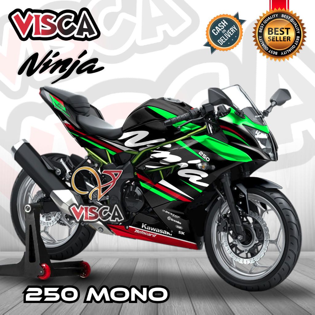 Decal Ninja 250RR Mono Full Body Stiker Ninja 250SL Striping Ninja 250 Sl Mono Dekal Ninja 250 Mono 