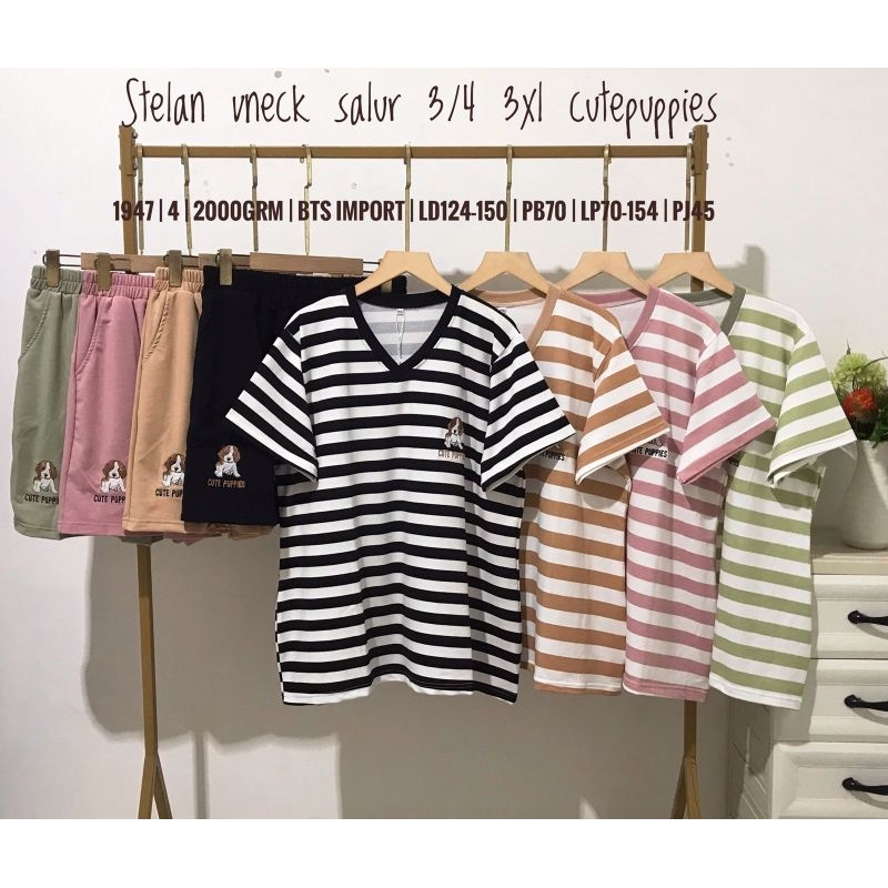 Setelan Wanita Stelan Celana Pendek Bahan Babyterry Import STH-25