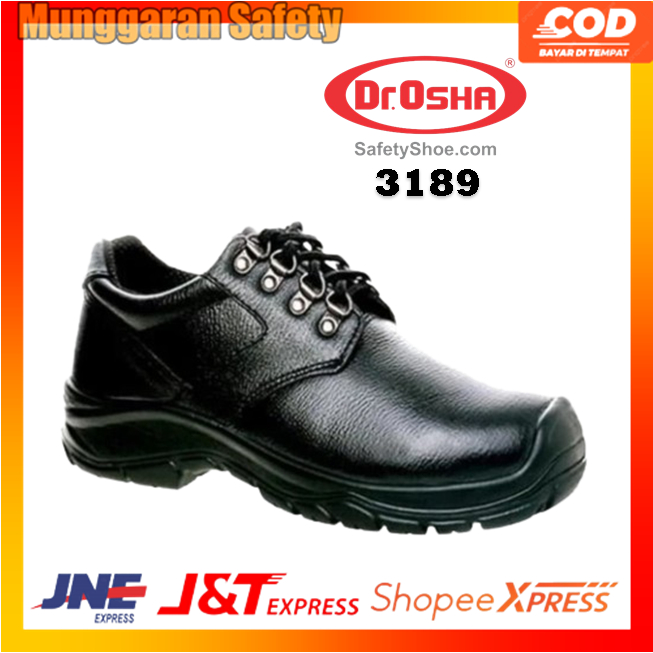 Dr OSHA  Executive Lace Up 3189 Tali Hitam - Safety Shoes Dr OSHA Type 3189 Berkualitas