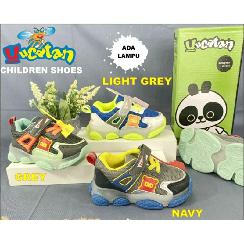 SEPATU SPIKE YUCATAN FFB 9212 SNEAKERS ANAK LAKI COWOK LAMPU LED