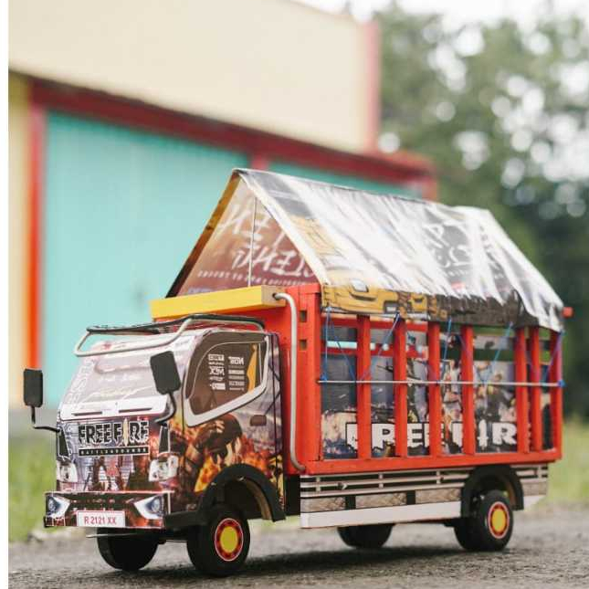 Truk oleng freefire asli kayu jumbo ukuran 55 cm