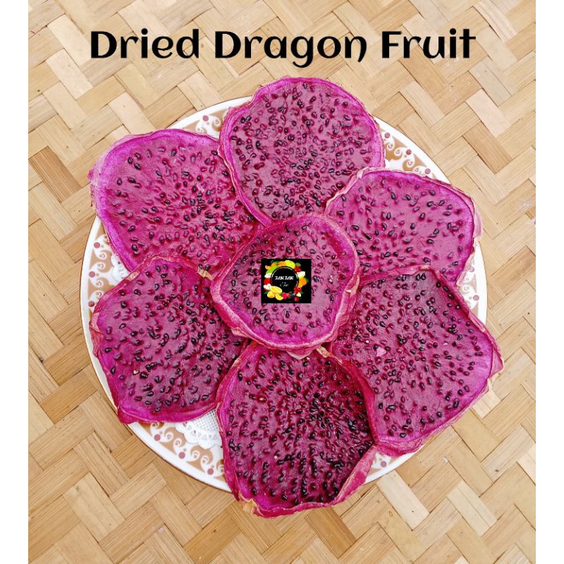 

Buah Naga Kering 100 Gram/Dragon Fruit/Bonus Lemon Kering