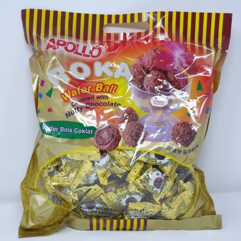 

APOLLO ROKA Reffill 300 gr / Apolo Roka permen Snack coklat isi 50