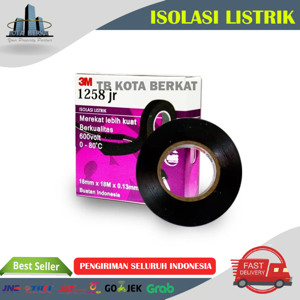 

ISOLASI LISTRIK HITAM 3M 1258JR