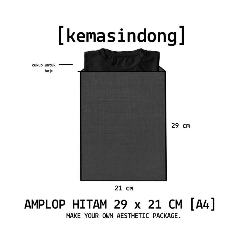 

KEMASINDONG AMPLOP LINEN HITAM UNTUK BAJU (uk. A4)