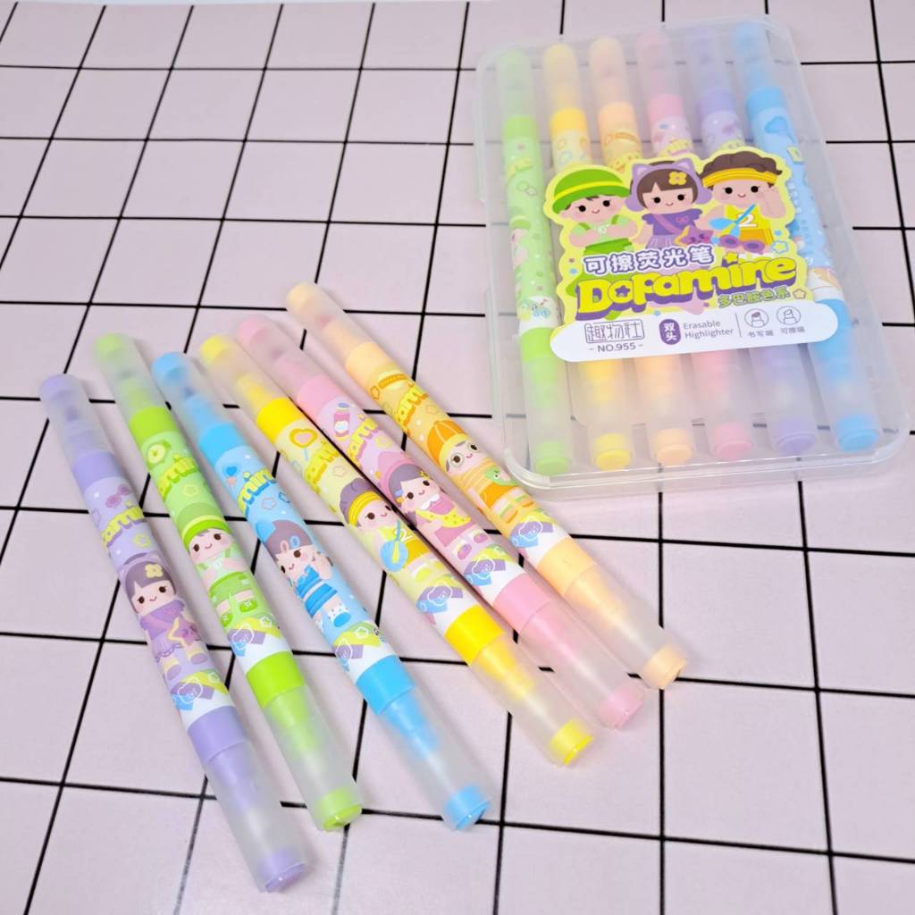 

Highlighter Pen Stabilo Set 6 Warna dengan Penghapus dan Box Dopamine untuk Catatan atau Mewarnai