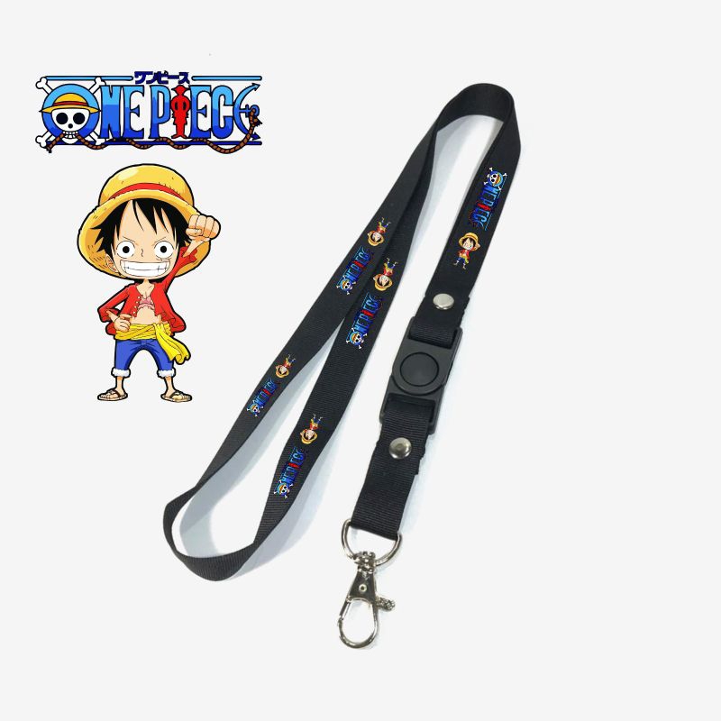 

Tali Lanyard ONEPIECE LUFFY ONE PIECE / Lanyard Hitam Premium lanyard anime cartoon kartun / gantungan kunci / gantungan id card / gantungan flashdisk / nametag hp name tag / gantungan pengait handphone