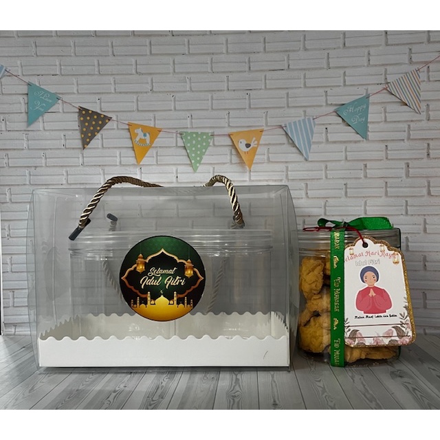 

1pc Kotak Mika Tali Box Mika Transparant Box Kue Cake Box Lebaran Natal Ultah Goodie Bag Hampers Souvenir