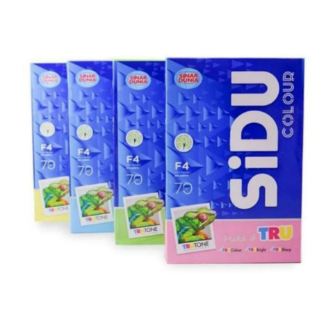 

[CUTIE BABY] SIDU Kertas HVS Warna 70 GSM F4 Pink, Kuning, Hijau