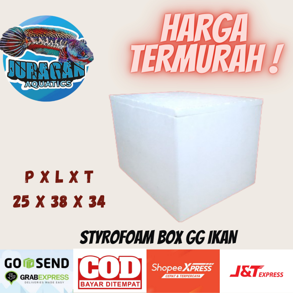 Styrofoam Box Packing GG Ikan - Styrofoam Box GG Ikan Besar - Styrofoam Box GG Ikan