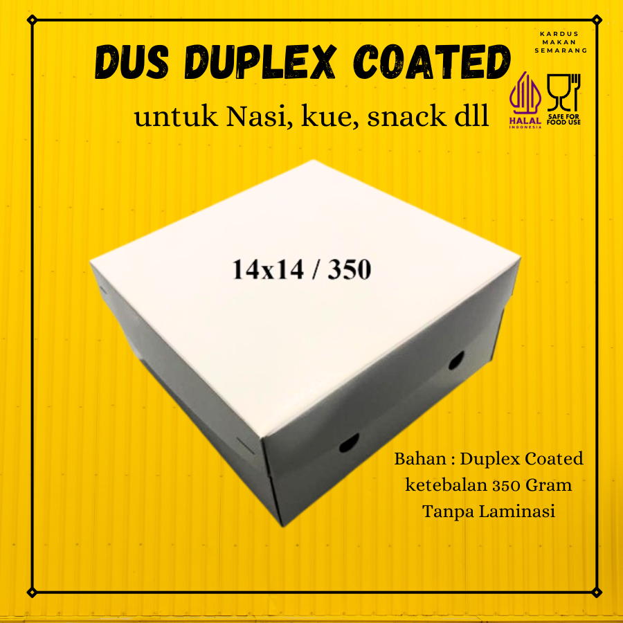 

Dus Makanan 14cm x 14cm x 6.5cm Duplex Coated Roti Box Berkat Kardus Kue Coated Tebal 350 / 400 gram Kotak Makan Nasi Ukuran 14x14x6.5 / 14 x 14 x 6.5