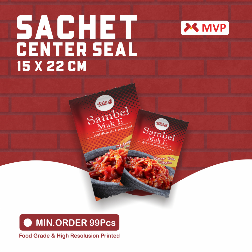 

KEMASAN MAKANAN SACHET CENTER SEAL - 15x22cm