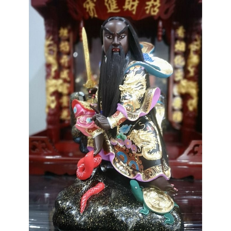 patung dewa Hian Thian Siong Te/Siong Te Kong 16" bahan kayu