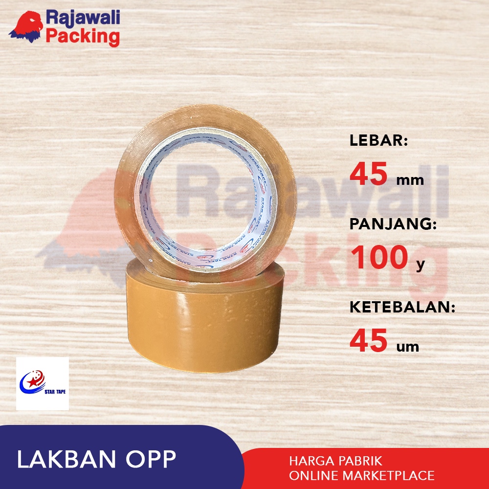 

Lakban Coklat Startape uk. 45mm x 100 Yard x 45 micron