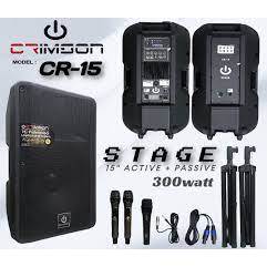 SPEAKER AKTIF PASIF CRIMSON STAGE CR 15 / STAGE CR-15 / STAGE CR15 15 INCH FREE STAND SPEAKER