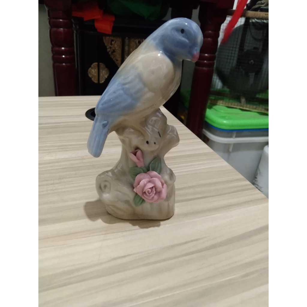 Patung Keramik Burung Kuno Jadul Antik