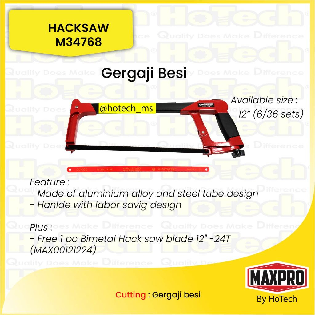 Gergaji Besi Maxpower | Maxpower | Size 12"