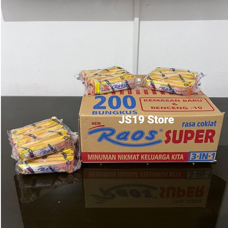 Susu Coklat Raos Super 3in1 (Isi 200 Pcs)