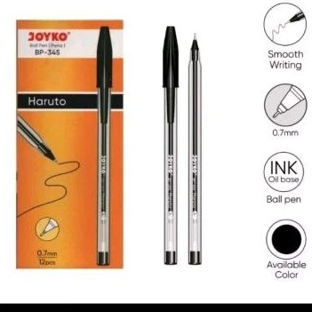 

Bulpen JOYKO BP-345 HARUTO Hitam isi 12 pcs