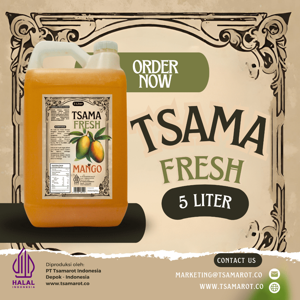 

Tsama Fresh- Mango Juice 5L- Jus Mangga - Juice - 5L