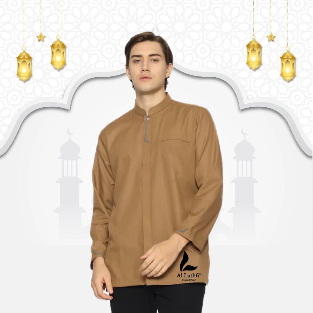 AL LUTHFI - Baju Koko Lengan Panjang - Kemeja Muslim Pria