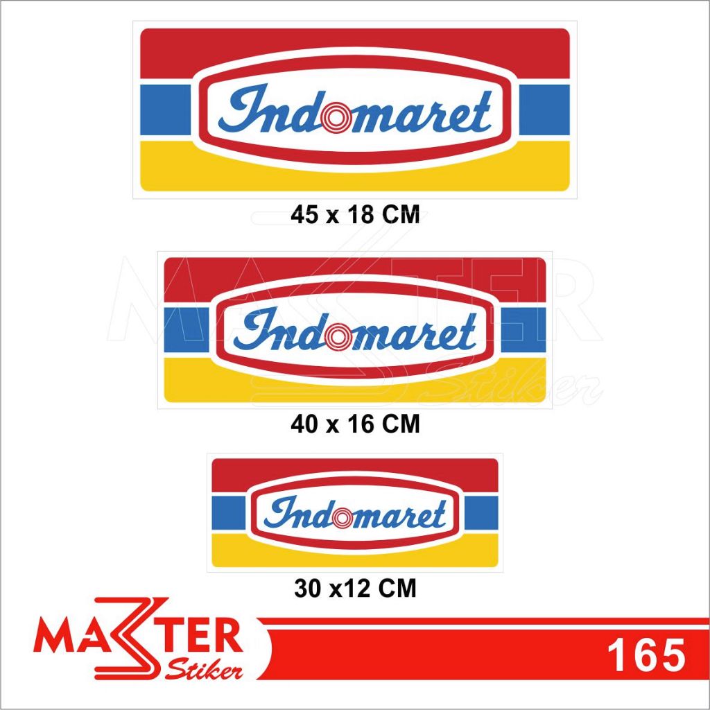 

165 - Stiker Logo Indomaret, Sticker Vinyl, Premium, Tahan Air, Termurah, dan Bisa Custom