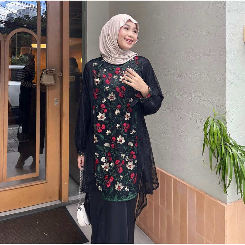 Seyhaofficial -  Outer Brukat Wanita Lengan Panjang | Outer Kondangan Hijab Friendly | Outfit Wisuda