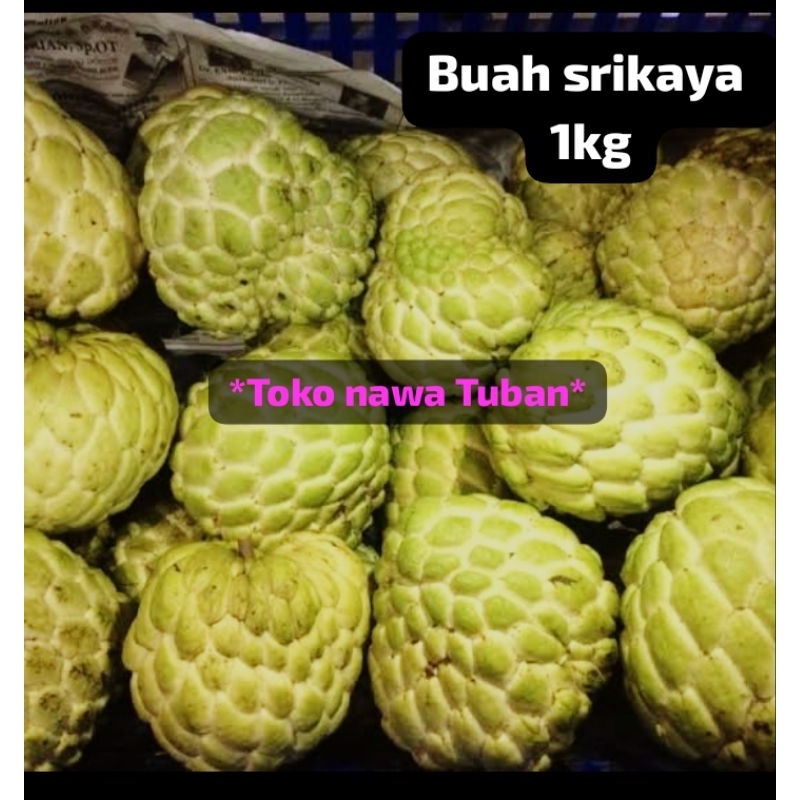 

buah srikaya buah nona/delimo 1kg buah Tuban sekilo