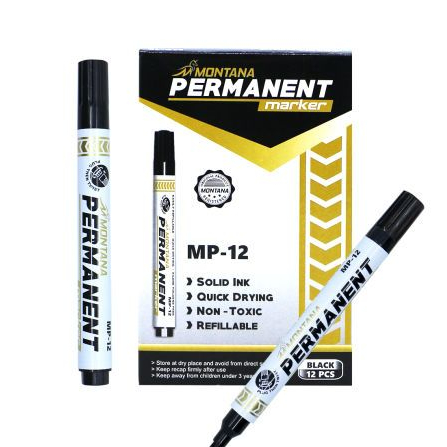 

Hans - SPIDOL IRONMAN PERMANENT MARKER NO.G-12 TINTA HITAM Montana / Tidak dapat dihapus / Warna Hitam
